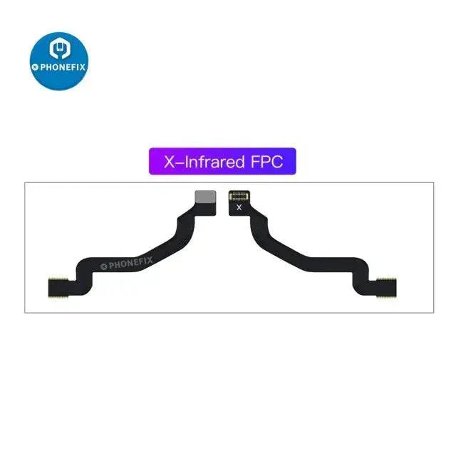 PHONEFIX i2C Infrared FPC Face ID flex cable for iPhone X to 11 Pro Max, used as a face ID test tool during repairs