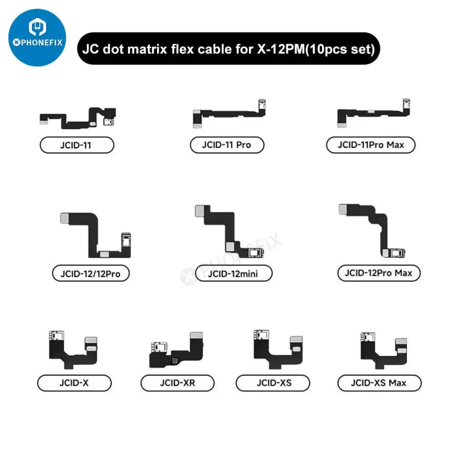 JC Dot Matrix Cable for iPhone X Face ID repair flex cable, used as a test tool for iPhone X Face ID replacement.