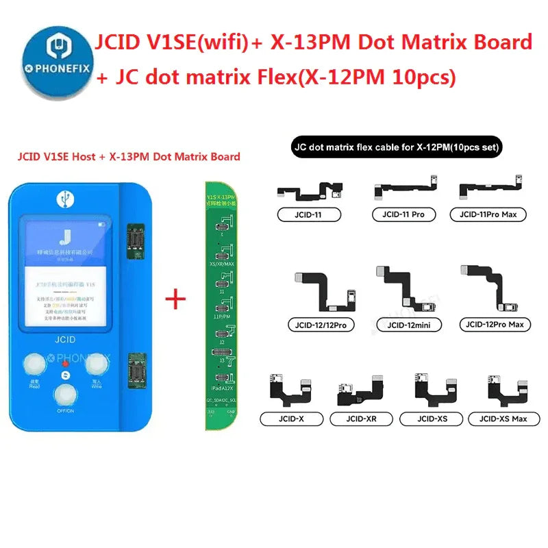 JC Dot Matrix Cable for iPhone X Face ID repair flex cable, used as a Face ID test tool from PHONEFIX.