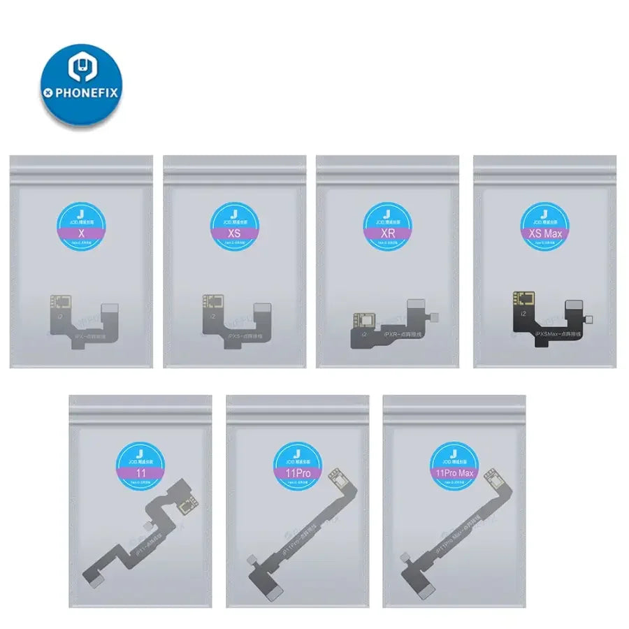 JC Dot Matrix Face ID repair flex cable for iPhone X-16PM, used as a test tool for Face ID replacement, by PHONEFIX.