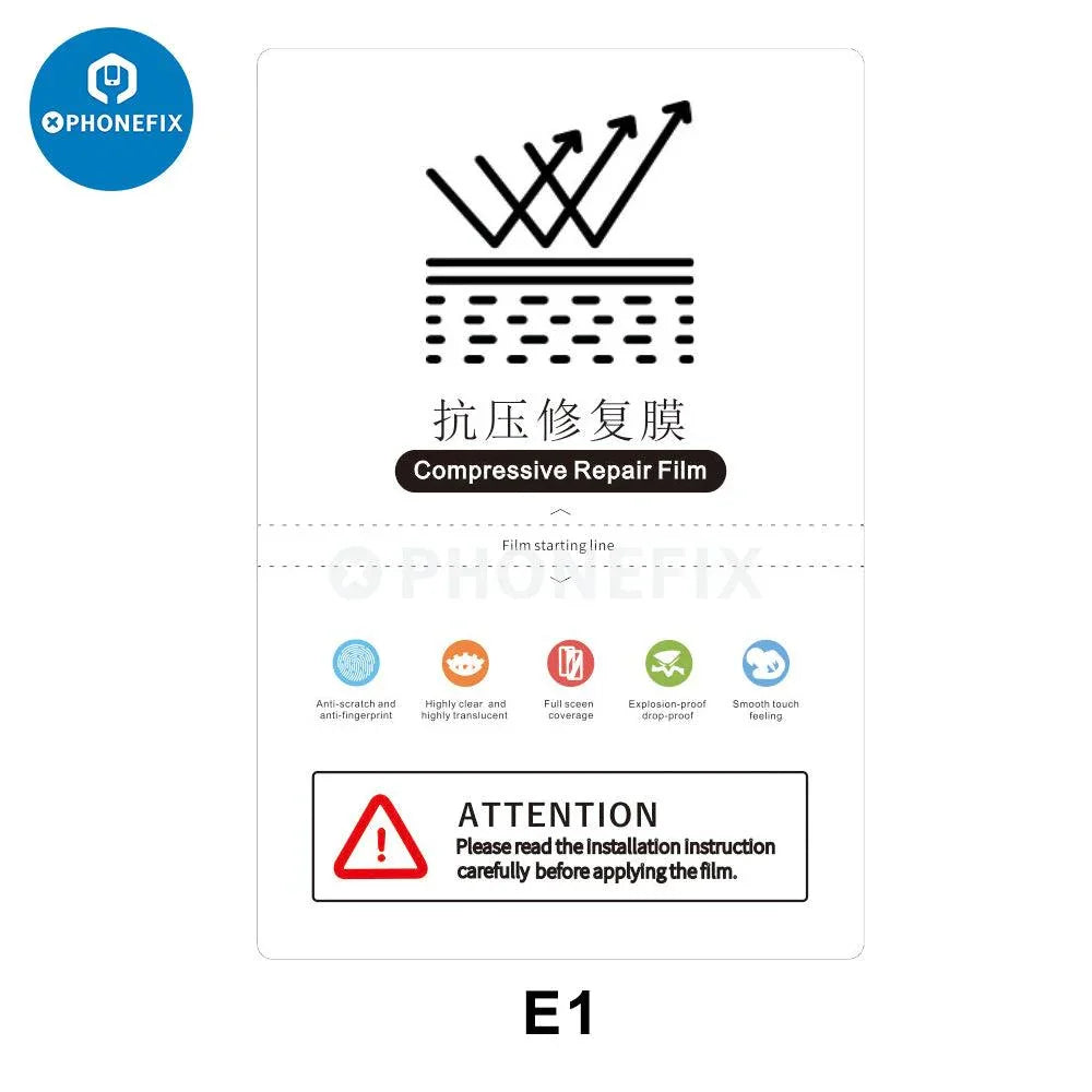 Hydrogel film screen protector for phone and tablet, designed for universal cutting machine by PHONEFIX, shown on cutting setup.