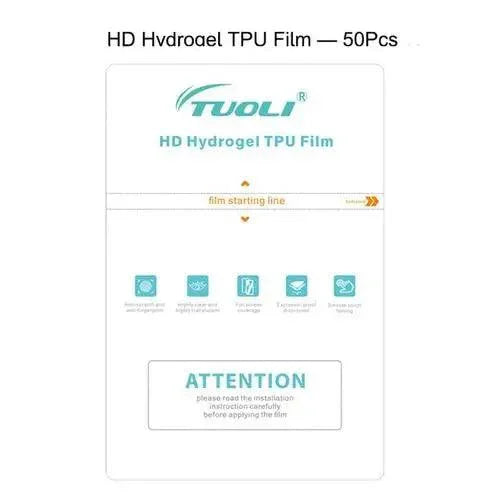 PhoneFix HD hydraulic film cutting machine for Tuoli TL-168 screen protector film, showing the 180x120mm cutting setup.