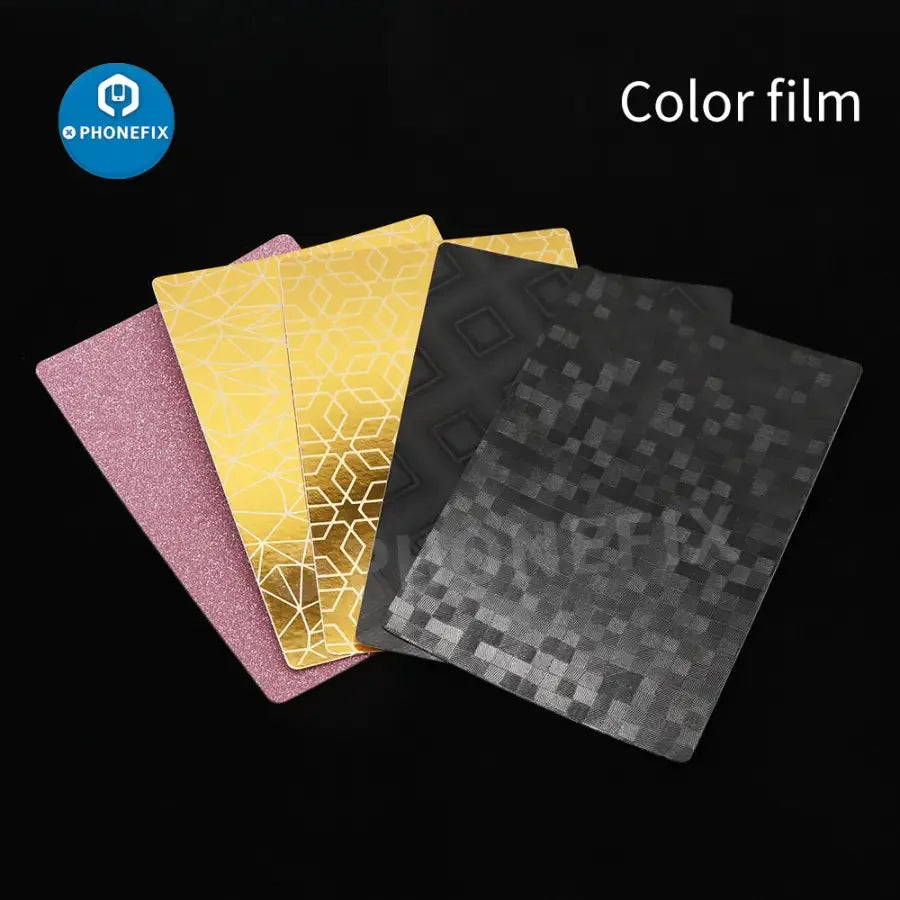 Embossed color film back cover protector sticker for cutting machine, designed for phone cases, by PHONEFIX.
