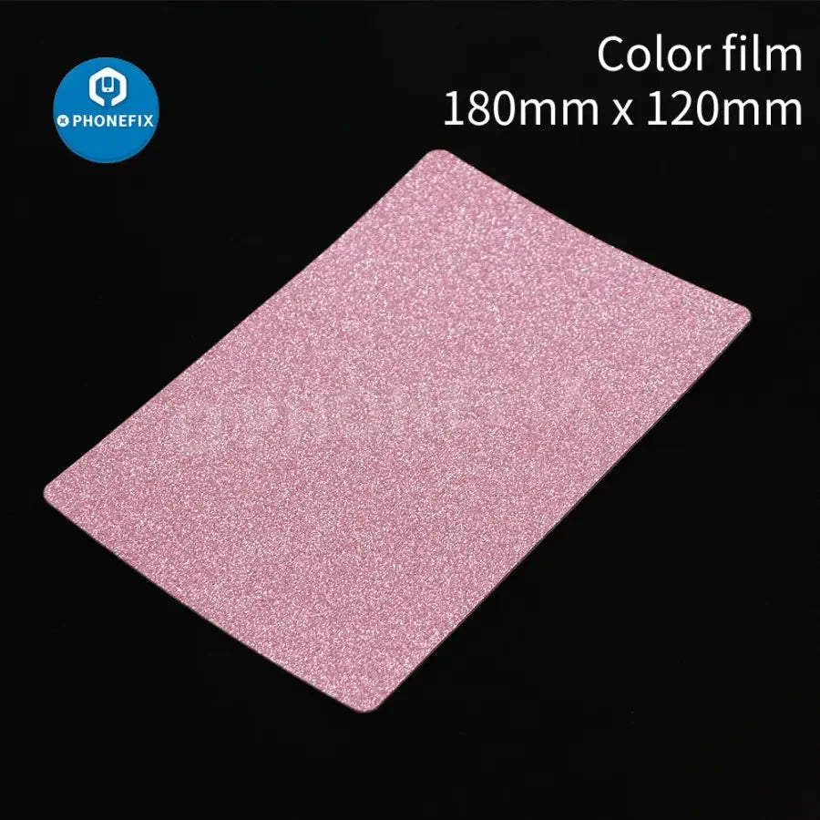 Golden embossed color film back cover protector sticker for PhoneFix film cutting machine, 50pcs, stylish and durable.