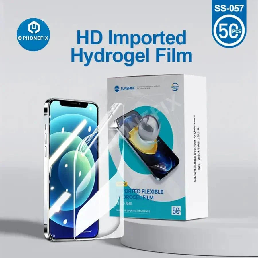 Film hydrogel flexible pour machine de découpe SS-890C PhoneFIX, utilisé comme film de protection d'écran avant et arrière.