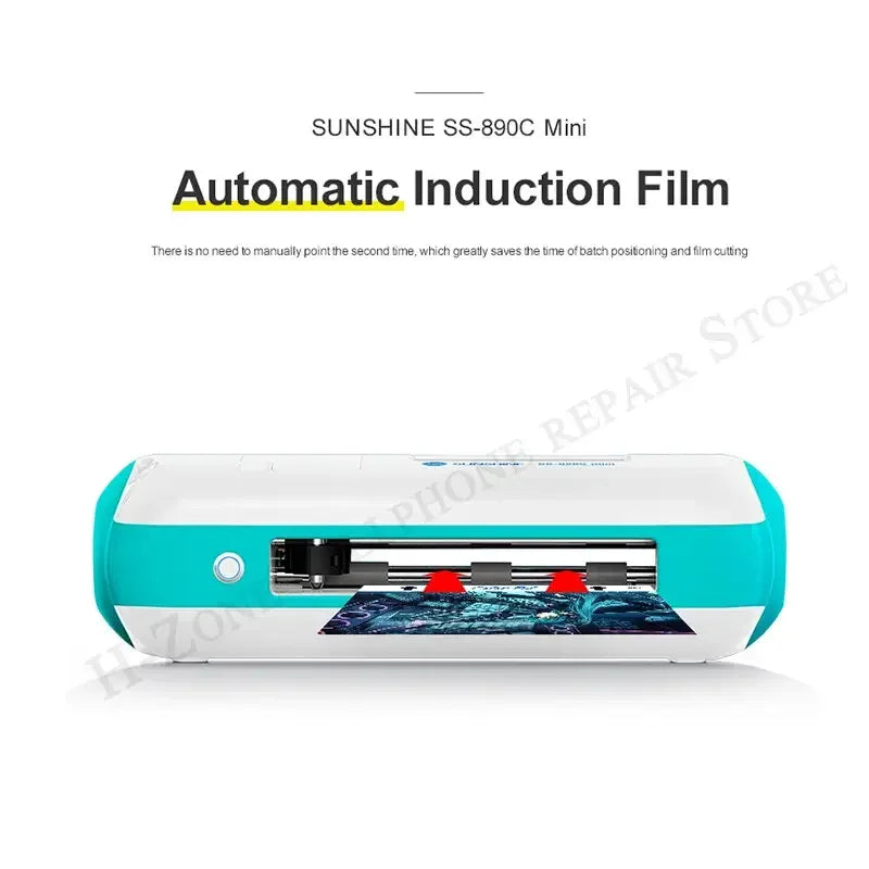 Phonefix SS-890C multifunction intelligent film cutting machine for front and rear film, compact device with adjustable blade.