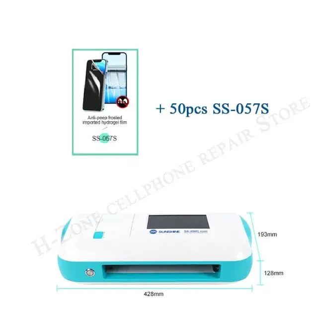 PHONEFIX SS-890C multifunction intelligent film cutting machine for front and rear film, compact design with cutting blade and control panel.