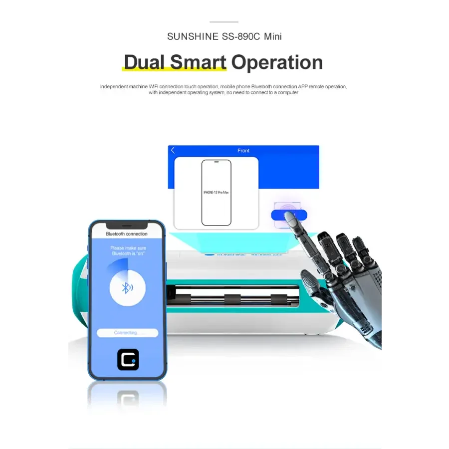 Phonefix SS-890C multifunction intelligent film cutting machine for front and rear film, compact and precise cutting tool.