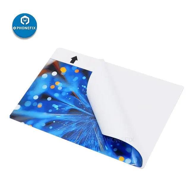 PhoneFix Sunshine SS-890C auto film cutting machine for phone glass film, with cutting tool and 50 replacement blades.