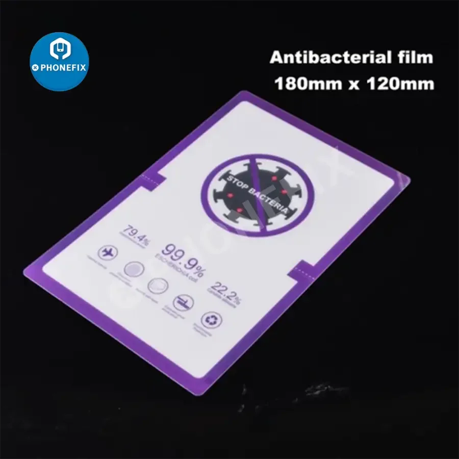 Film protecteur d'écran de téléphone flexible en hydrogel pour machines de découpe, conçu par PHONEFIX, présenté sur une machine de découpe de film.