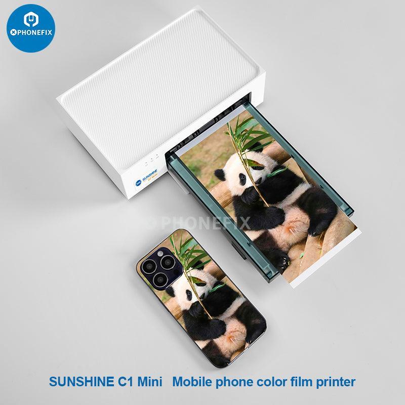 PhoneFix Sunshine C1 Mini 7.5-inch HD colorful phone back cover film cutting machine for custom phone cover printing.