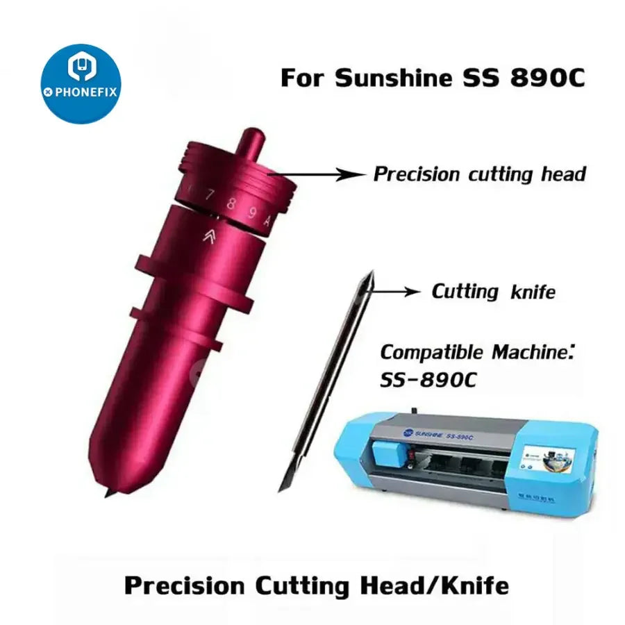 Phonefix hydrogel film cutting knife blade for Sunshine SS-890C film cutting machine, designed for precise screen protector installation.