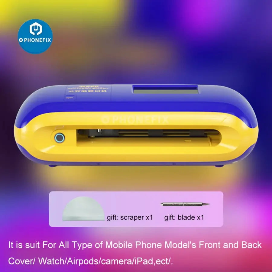 PhoneFix MECHANIC M860 precision film cutting machine for phones, iPads, and watches with intelligent cutting features.