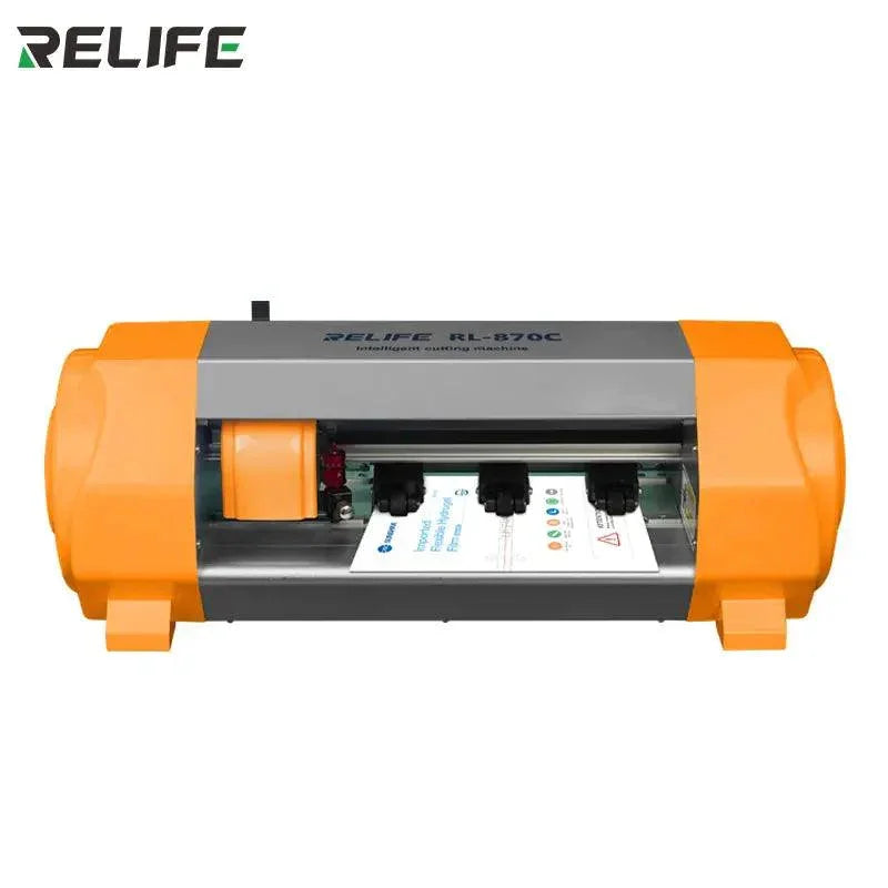 PhoneFix RL-870C film cutting machine for iPhone and iPad, showing the device used for precise screen film cutting.