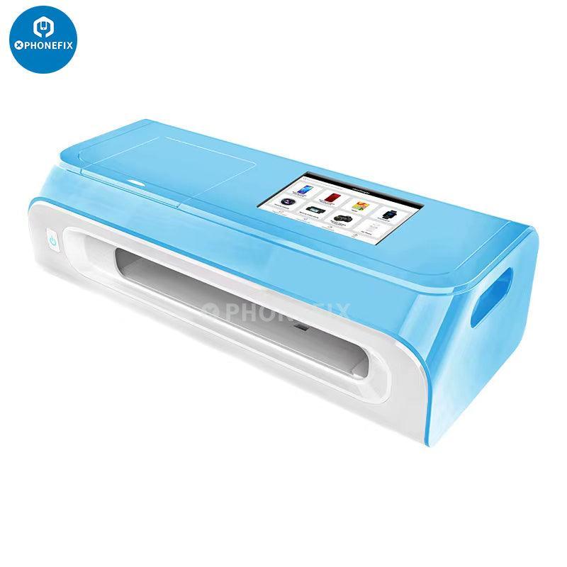 PHONEFIX E210 Unlimited Film Cutting Machine for screen protectors, compact film cutter for precise cutting of phone screen protectors.