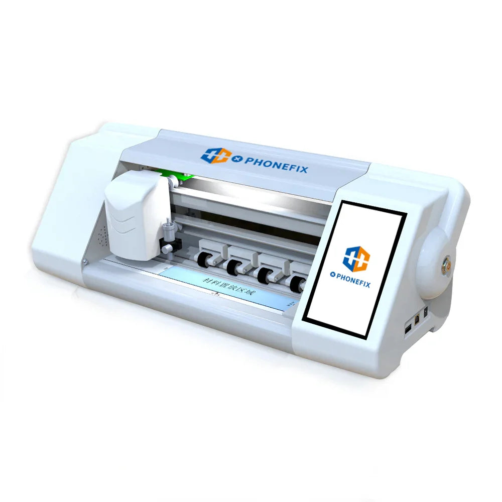 PHONEFIX E210 Unlimited Film Cutting Machine for screen protectors, compact device with precise cutting capabilities.