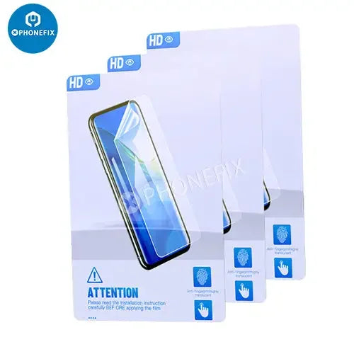 Film souple hydrogel HD UV pour machine de découpe de protection d'écran par PHONEFIX, illustrant le film flexible utilisé dans la protection d'écran.