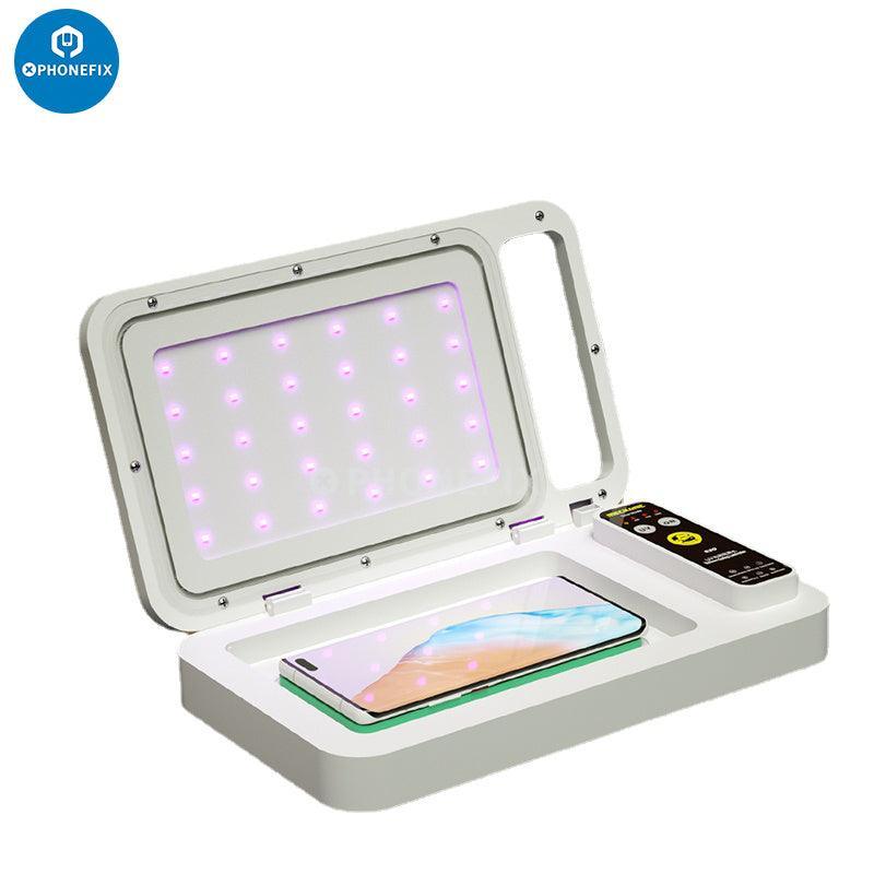 PhoneFix Mechanic S30 UV Curing Vacuum Laminating Machine for flat and curved LCDs, with film cutting features.