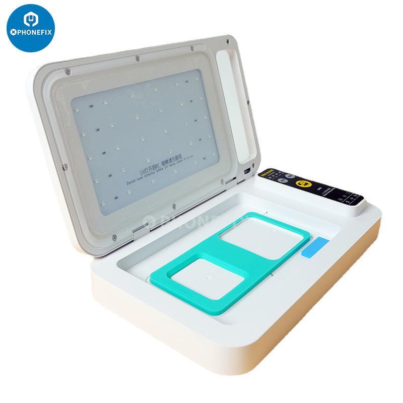 PhoneFix Mechanic S30 UV Curing Vacuum Laminating Machine for flat and curved LCDs, film cutting and laminating process.