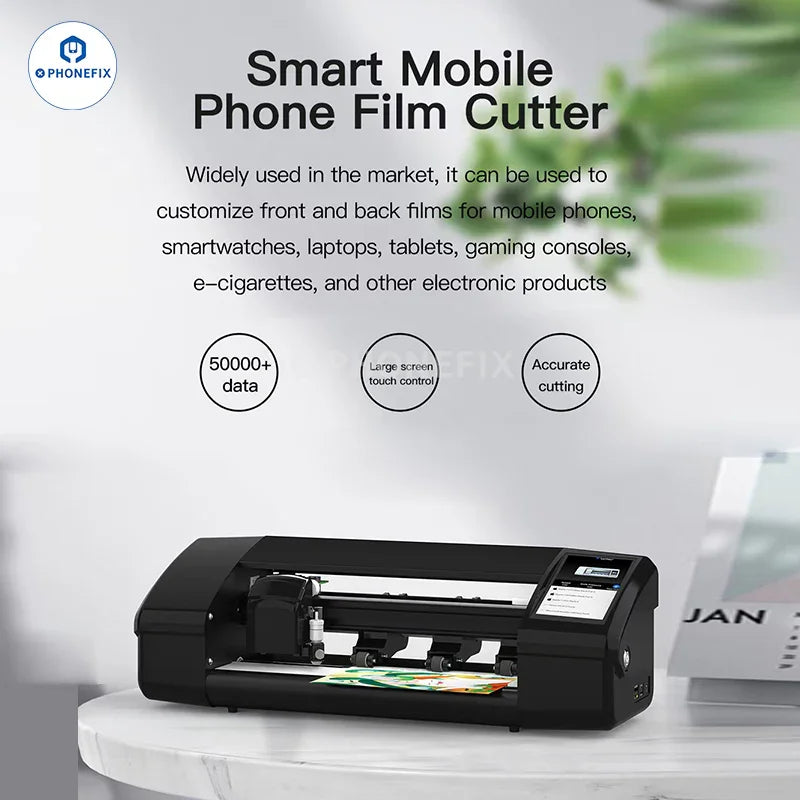 PHONEFIX X9 Smart Film Cutter for phone and tablet screens, supports 12.9-inch devices, precise cutting machine for films.