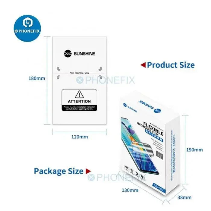 PhoneFix Sunshine Hydrogel Screen Film for SS-890C cutting machine, protective film for screen durability and clarity.
