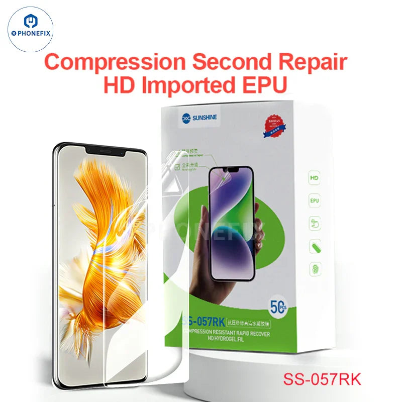 PHONEFIX Sunshine Hydrogel Screen Film for SS-890C Cutting Machine, protective film for device screens, 50-pack.