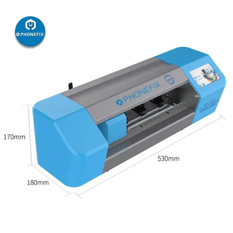 Machine de découpe de films protecteurs d'écran de téléphone portable PHONEFIX SS-890C en un clic pour une installation précise et facile.