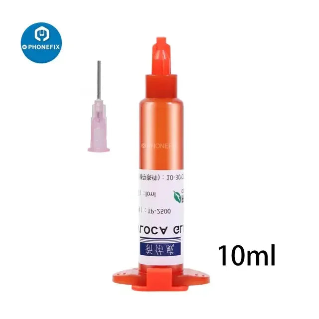 PhoneFix TP-2500 LOCA UV glue light lamp kit for phone screen repair, shown with UV lamp and repair tools.