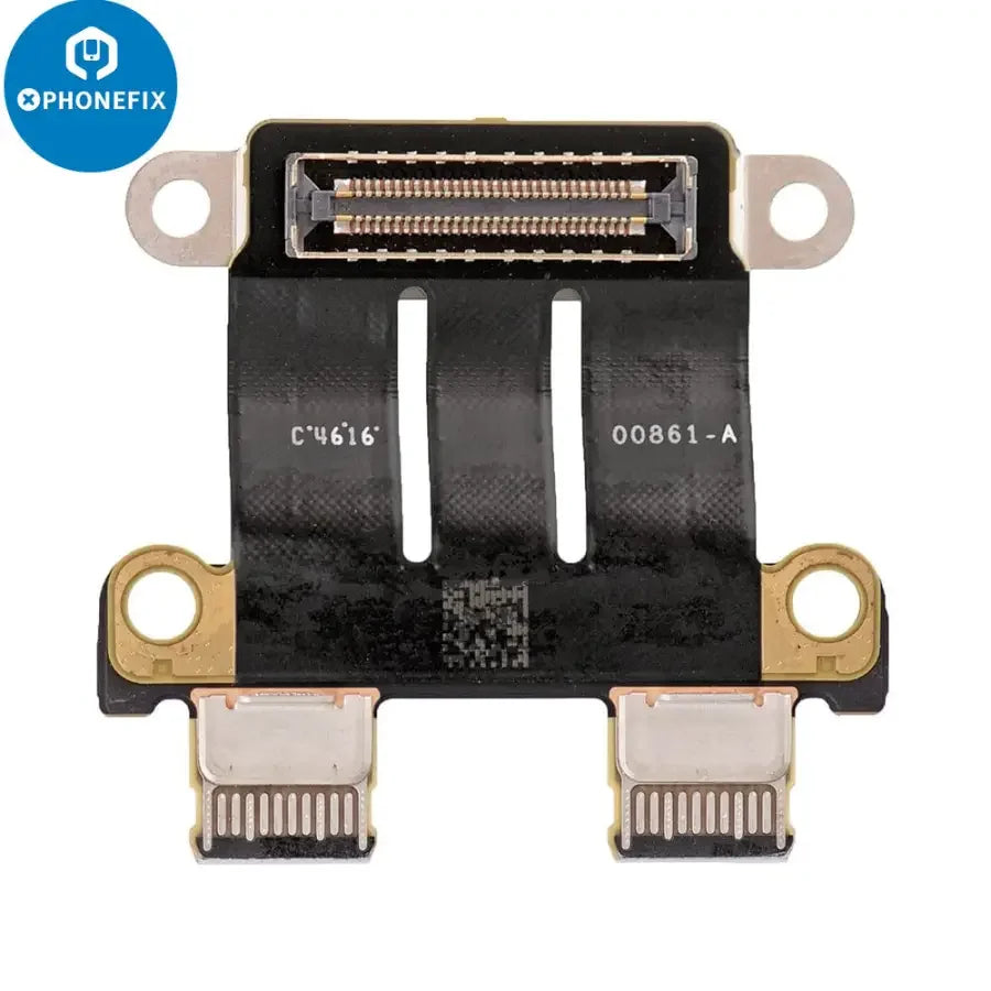 I/O board flex cable for MacBook Pro A1706, A1707, A1708, from PHONEFIX, shown in black with connector details.