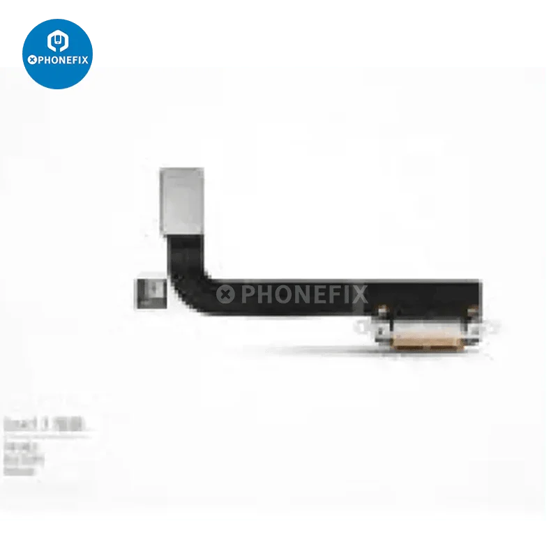 iPad Mini 2/3/4 USB port charging connector flex cable for iPad accessories by PHONEFIX, showing the flex cable and connector.
