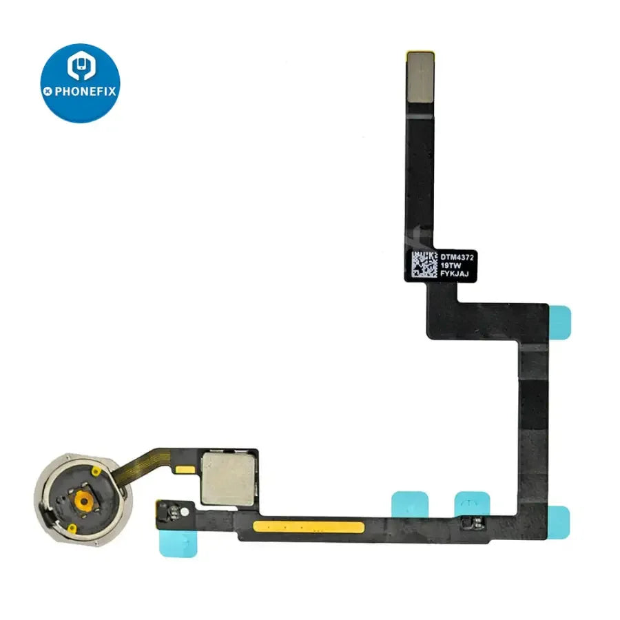 iPad 6 Mini 3 Air 2 home button full assembly replacement by PHONEFIX, showing the complete button and sensor components.