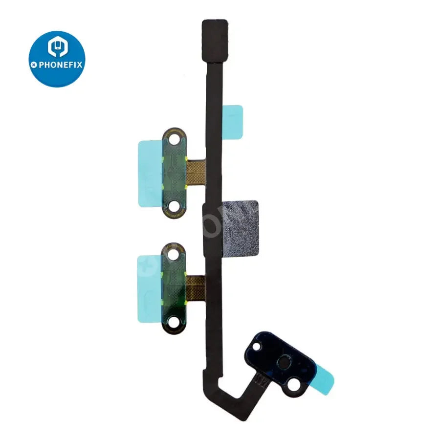 iPad Air 2 volume button flex cable replacement by PHONEFIX, showing the flexible cable for iPad volume control repair.