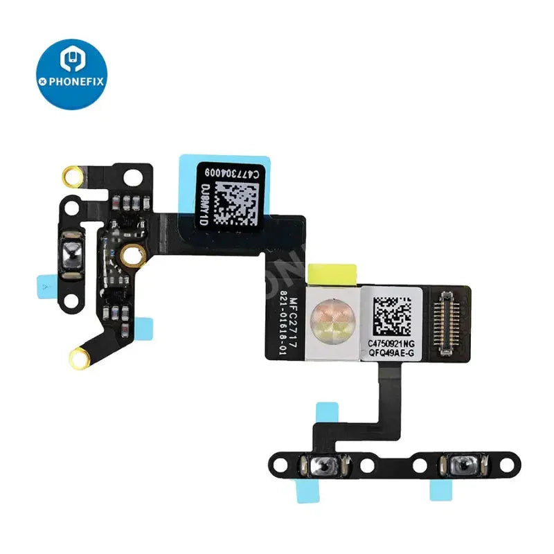iPad volume button flex cable replacement for iPad 5 Mini 4 Air 2, showing the flexible cable with connectors and components.