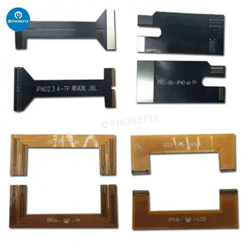 Phonefix iPad screen digitizer test flex cable for iPad 2, 3, 4, Air 1, 2, Mini 1-4, used in iPad accessories.