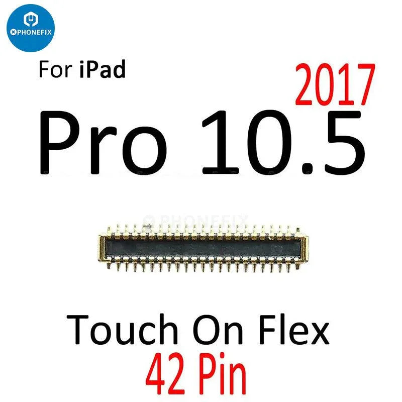 LCD touch screen digitizer FPC connector for iPad Pro models, compatible with 9.7, 10.5, and 12.9-inch iPads, by PHONEFIX.