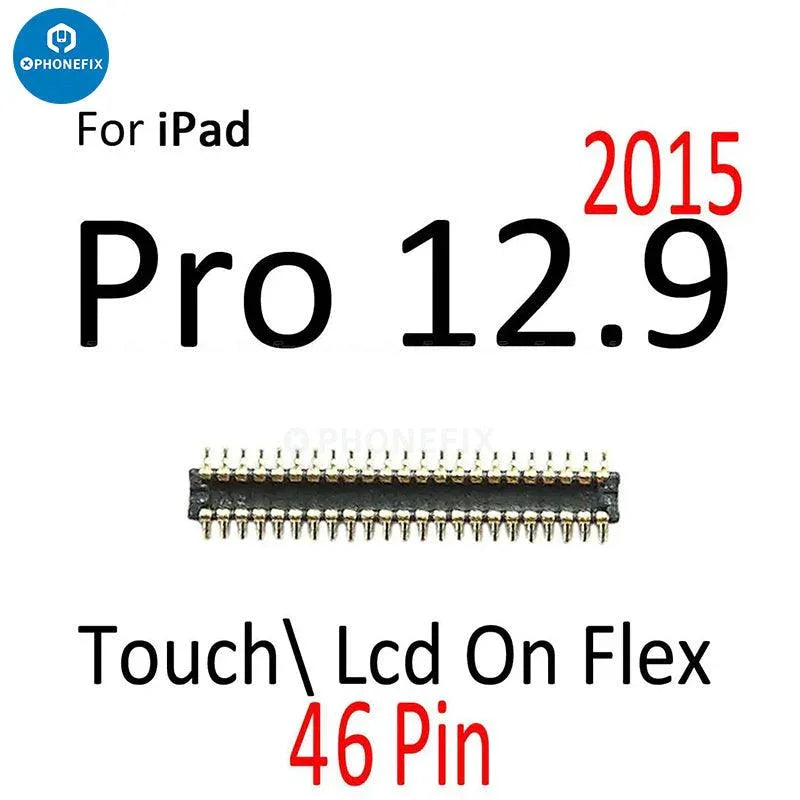 iPad Pro LCD touch screen digitizer FPC connector by PHONEFIX, compatible with 9.7, 10.5, and 12.9-inch models, close-up view