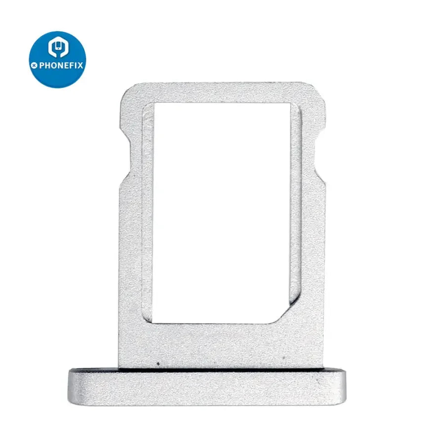 iPad Mini SIM card tray holder replacement by PHONEFIX for iPad Air, Pro, and Mini series, shown in black with metal components