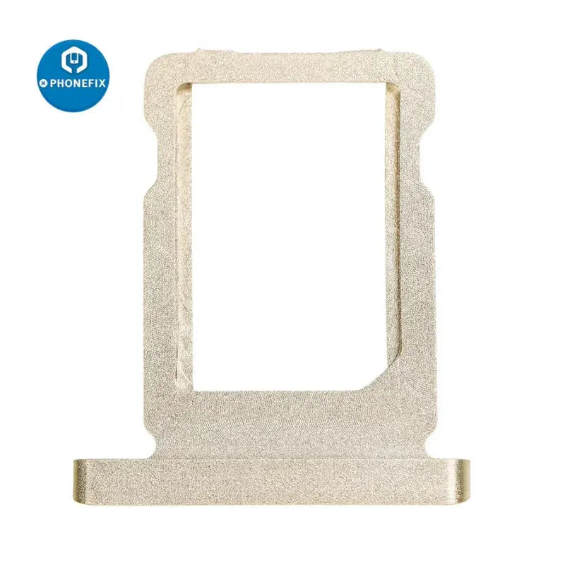 PHONEFIX iPad 12.9-inch Generation SIM card tray replacement for iPad Air, Pro, and Mini series, showing the tray and device side.