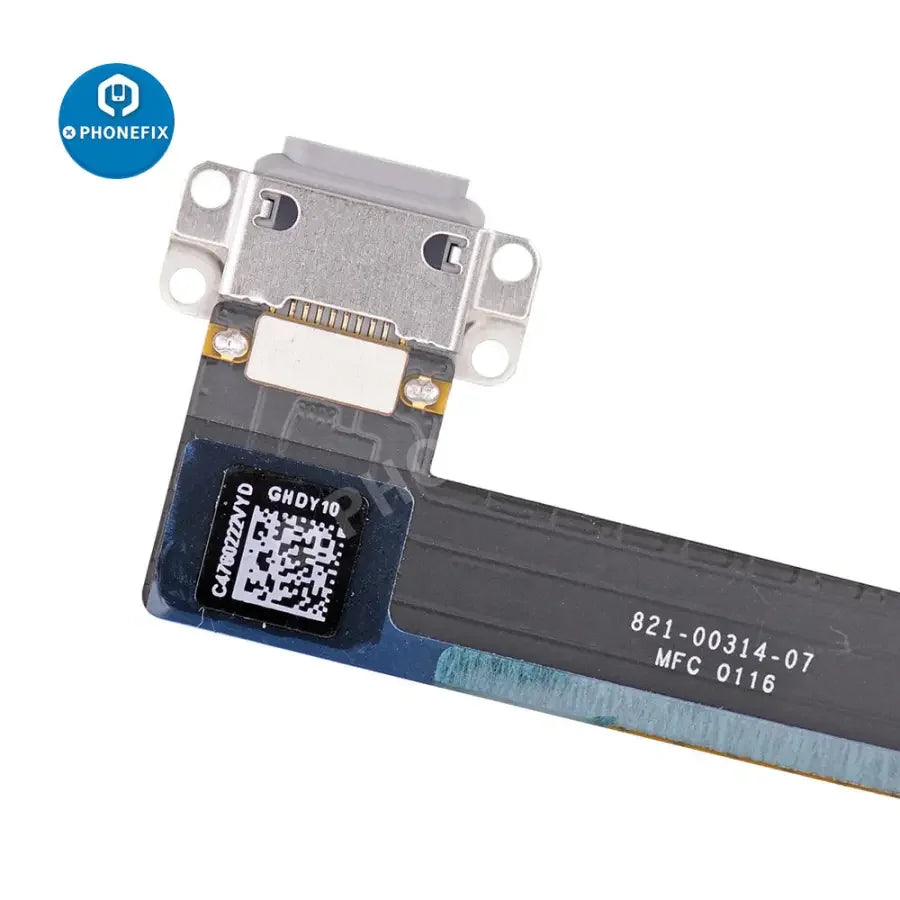 Flexible charging connector flex cable replacement for iPad Pro 9.7-inch, compatible with PHONEFIX iPad accessories.