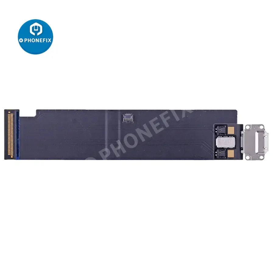 PhoneFIX iPad Pro 12.9" USB charging connector flex cable for WLAN and cellular models, white accessory for repair or replacement.