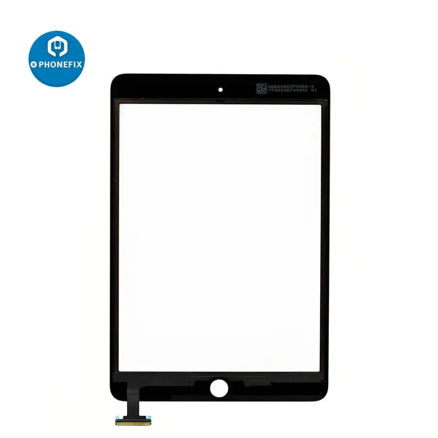 iPad Mini 3 touch screen digitizer replacement by PHONEFIX, showing the new replacement digitizer for iPad Mini 3.