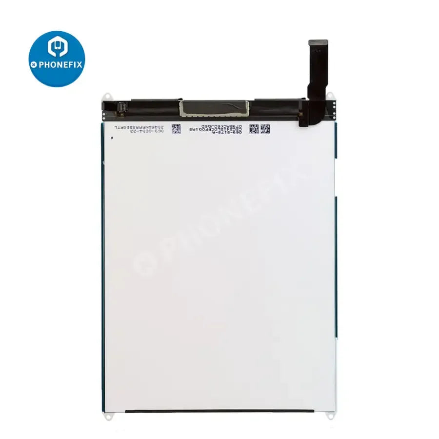 iPad Mini LCD screen replacement by PHONEFIX, showing a new replacement screen for iPad Mini with assembled display parts.