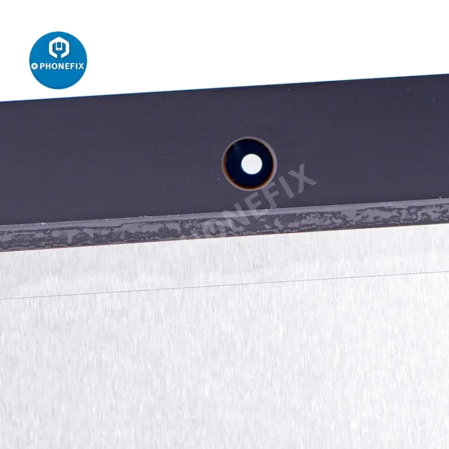 PhoneFix iPad Mini 4 LCD digitizer assembly replacement without home button, showing a new screen for iPad Mini 4 repair.