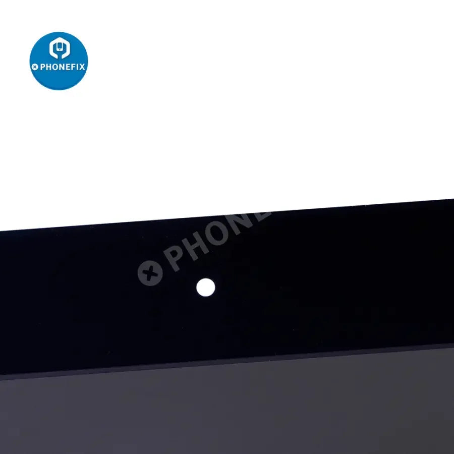 iPad Mini 4 LCD digitizer assembly replacement by PHONEFIX, showing the screen and digitizer without home button
