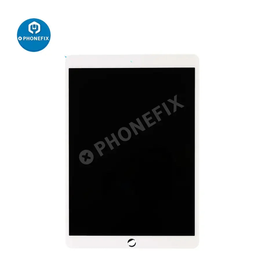 iPad Pro 10.5-inch LCD screen and digitizer assembly replacement by PHONEFIX, showing the assembled display and touch digitizer.