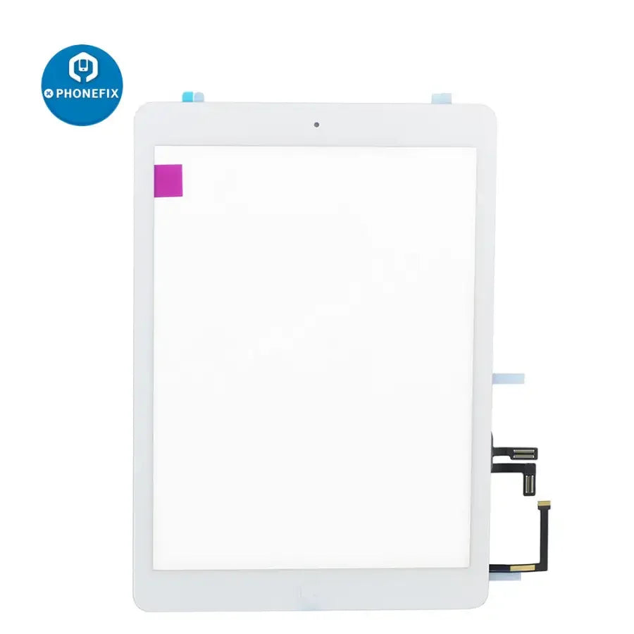 Touch screen assembly replacement for iPad Air by PHONEFIX, showing the new iPad Air touchscreen display.