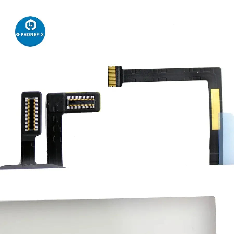 Replacement touch screen assembly for iPad Air by PHONEFIX, showing the new digitizer and display components for iPad Air.