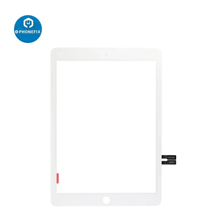 iPad 6 touch screen digitizer replacement by PHONEFIX, showing the assembled screen for iPad 6 repair.