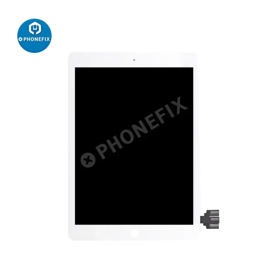 White LCD with digitizer assembly replacement for iPad Pro 12.9" by PHONEFIX, showing the screen and digitizer components.