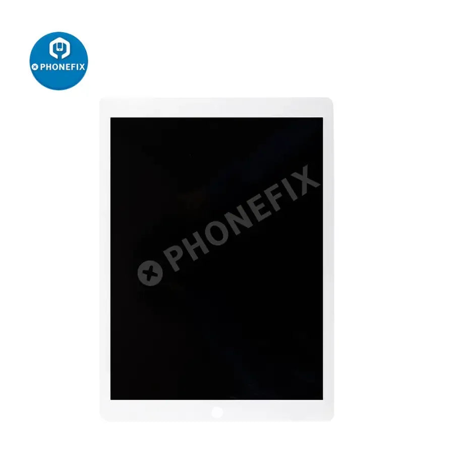 iPad Pro 12.9-inch 2nd Gen LCD with digitizer assembly replacement, showing the screen and digitizer components, by PHONEFIX.